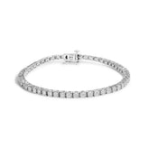 .925 Sterling Silver 1/2 Cttw Lab Grown Diamond Illusion-Set Miracle Plate Tennis Bracelet (G-H Color, Si1-Si2 Clarity) - Size 7.25"